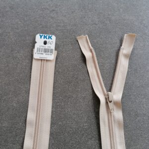 deelbare spiraalrits 6mm, 80cm beige