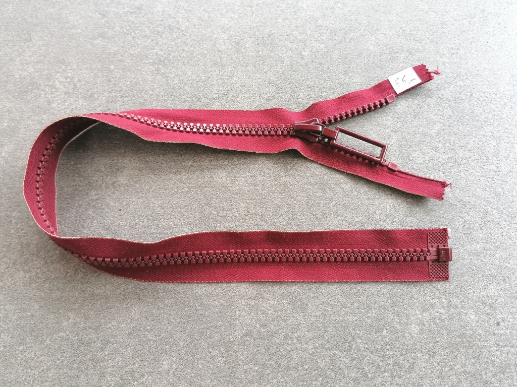 deelbare bloktandrits 8mm, bordeauxrood 55cm