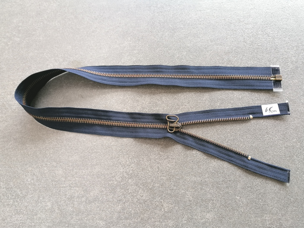 deelbare metalen bloktandrits 5mm, donkerblauw 65cm