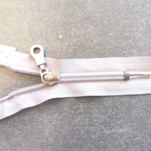korte kunststof spiraalrits  5mm, wit 10cm