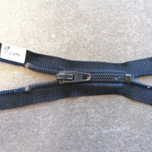 korte kunststof spiraalrits  5mm, blauw 9cm