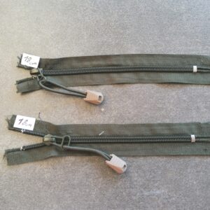kunststof spiraalrits  5mm, kakigroen 18cm