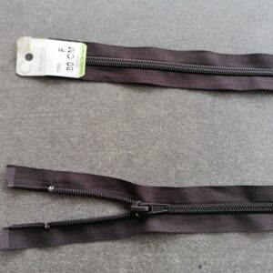 lange deelbare spiraal rits 5mm, bruin 80cl