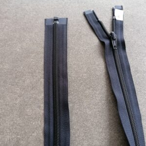 deelbare spiraalrits 7mm, 70cm zwart