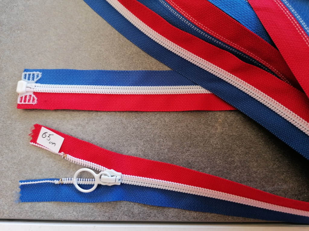 rood-blauw deelbare spiraalrits f 65cm