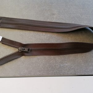 deelbare kunststof bloktand rits  6mm, bruin 55cm