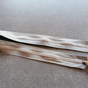 deelbare metalen bloktand rits 5mm, grijs 58cm