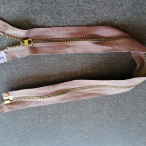 deelbare metalen bloktand rits   5mm, bruin 44cm