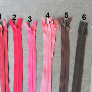 nylon spiraalrits 55cm rode of bruine tinten