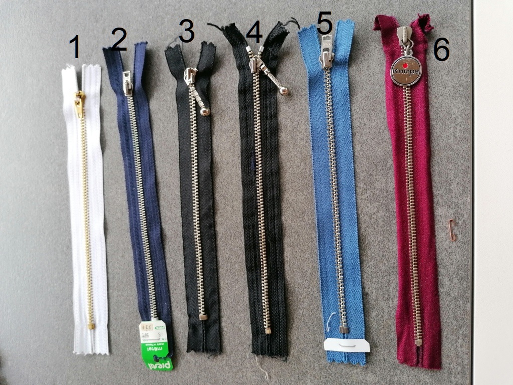 metalen broekrits 18cm blauw wit zwart rood