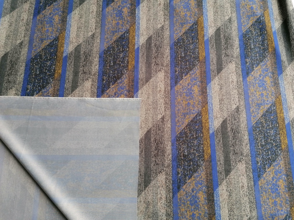 vintage jersey in blauw beige grijs tinten 2m - Afbeelding 2