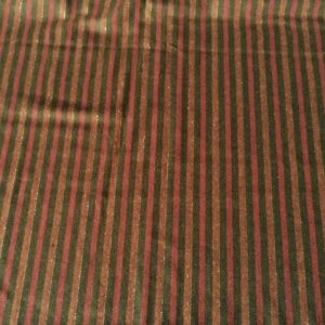 vintage gestreepte wollen stof in groen 2m