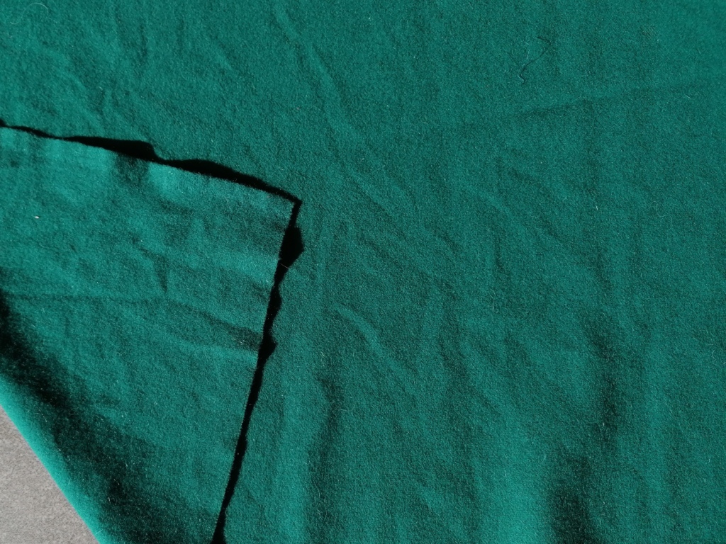100% wollen stof donker turquoise groen 1,3m - Afbeelding 2