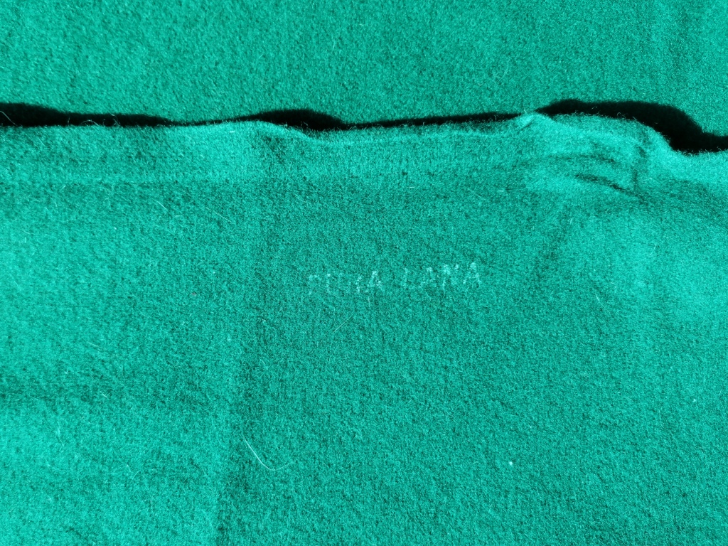 100% wollen stof donker turquoise groen 1,3m - Afbeelding 3