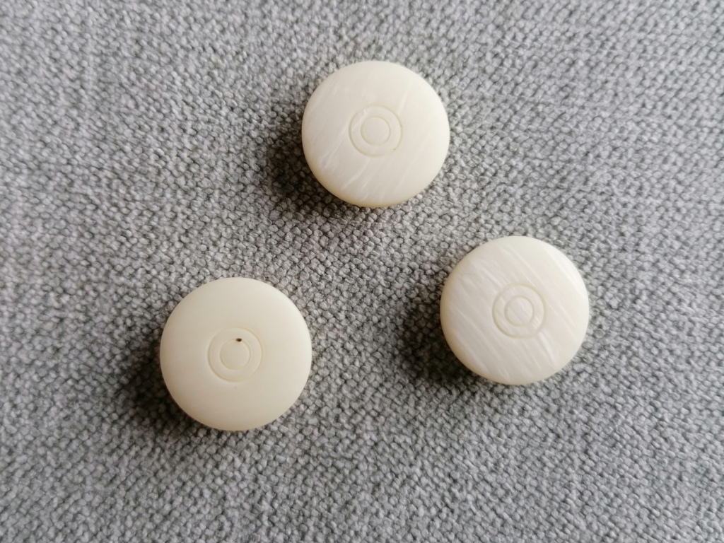 vintage beige knoopje gemêleerd 15mm
