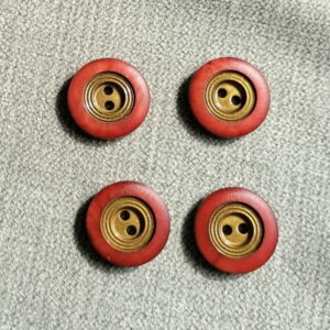 rood - goudkleurige knoop 18mm