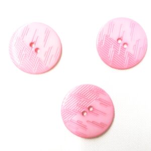 heel platte knopen zachtroze 24mm 9 stuks