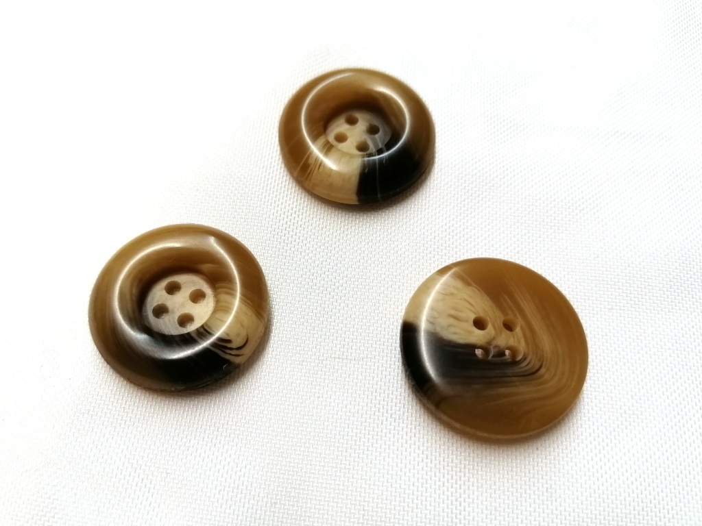 knopen beige gemarmerd 27mm 8 stuks - Afbeelding 2