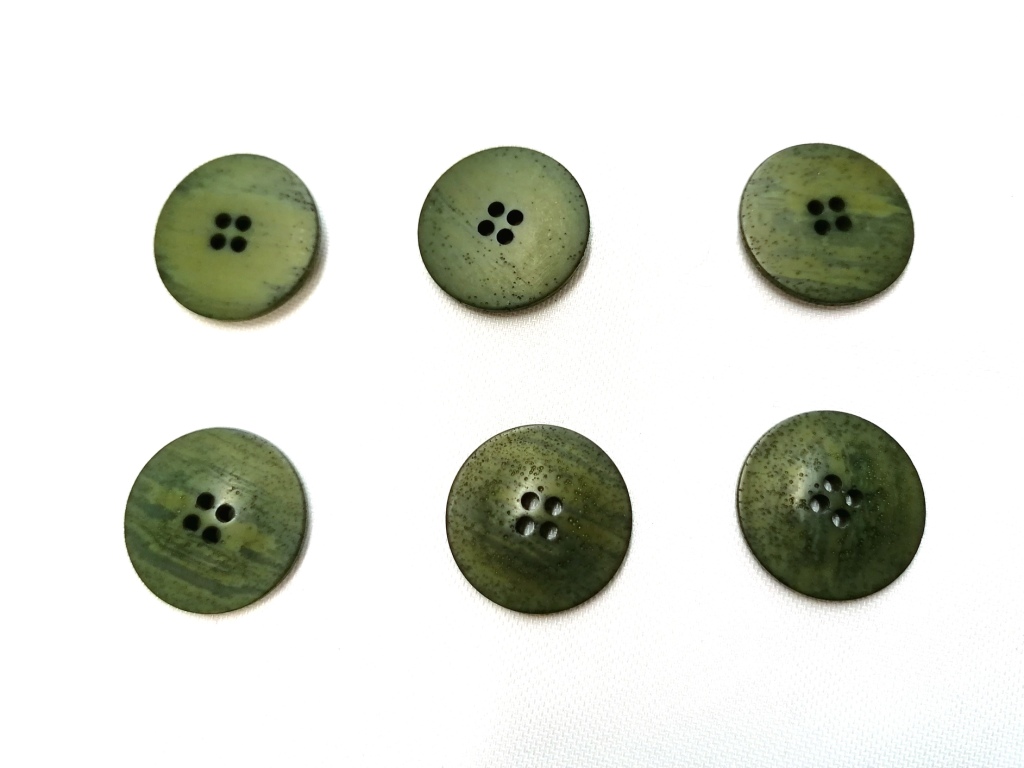 knopen groen plat bolvormig 22mm