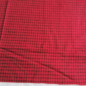 wollen stof rood met blauw 1,8m