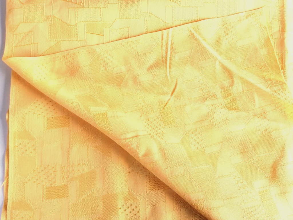 gele katoenen jacquard stof 1,5m - Afbeelding 3