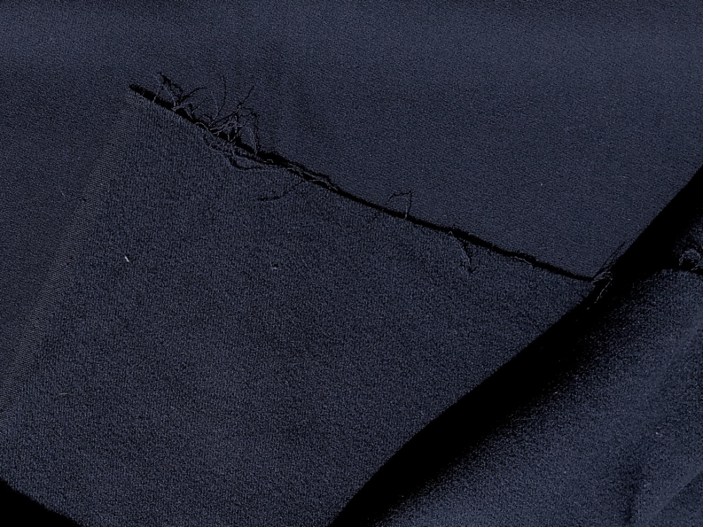 donkerblauwe wollen gabardine 0,9m - Afbeelding 2