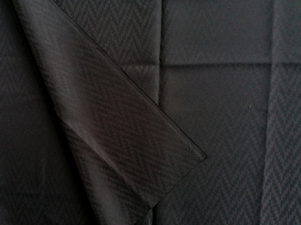 Jacquard zwart zigzag motief 1m - Afbeelding 2