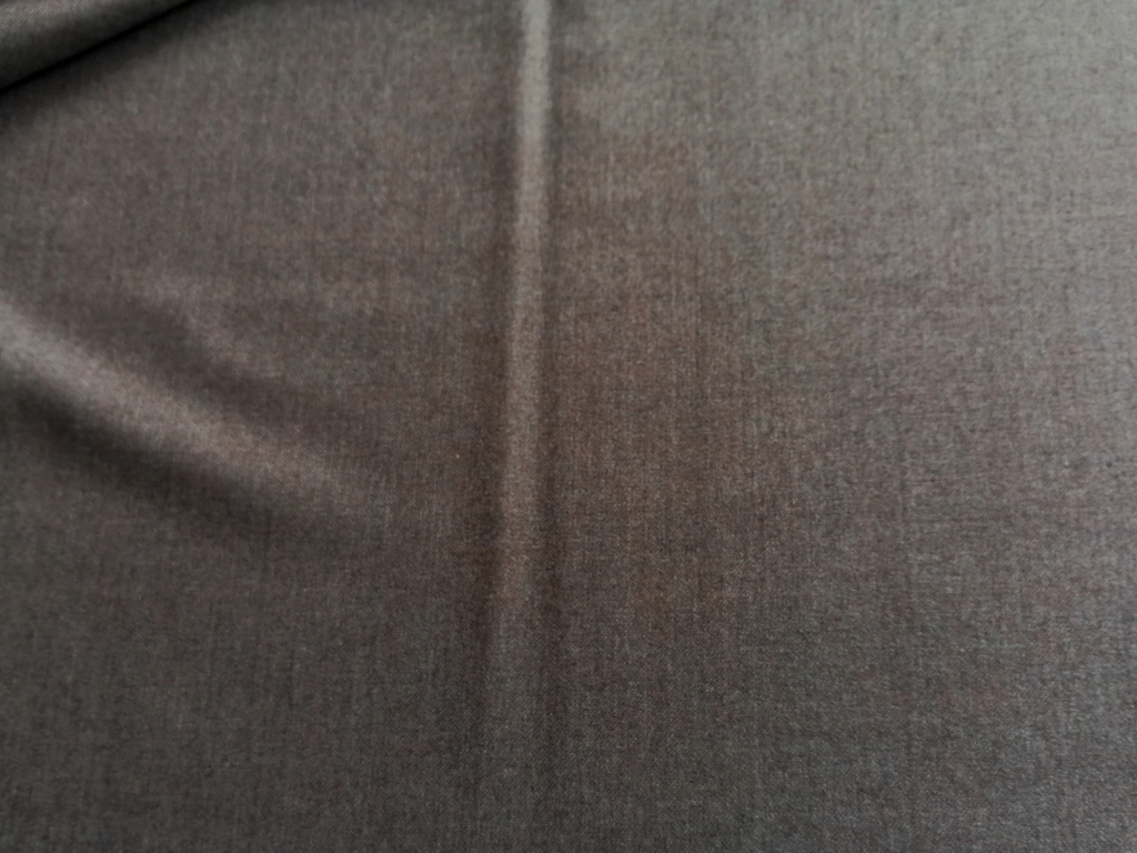 bruine wollen gabardine 1,2m