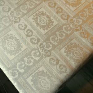 licht pastelgele synthetische damast /10cm