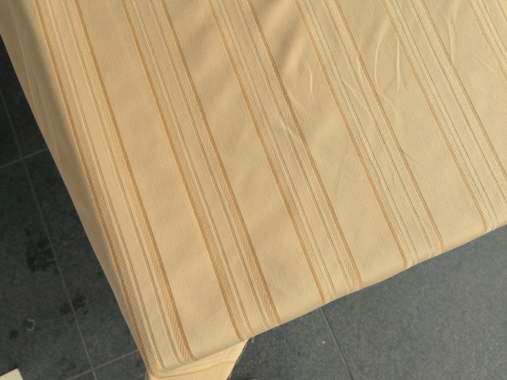 Goudgele katoenen jacquard met strepen - Afbeelding 2