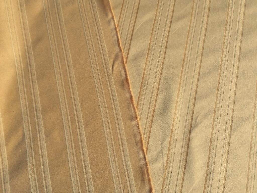 Goudgele katoenen jacquard met strepen - Afbeelding 3