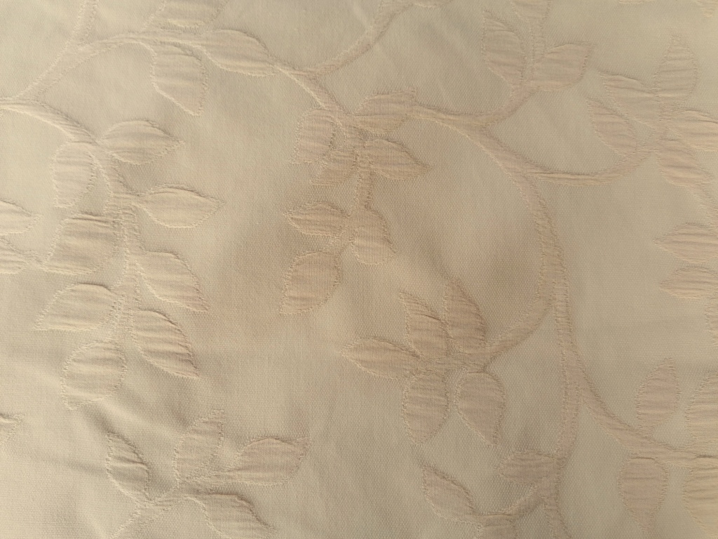 pastelgele interieurstof met bladranken /10cm - Afbeelding 3