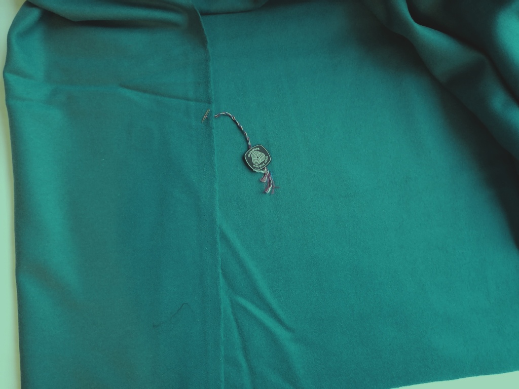 groene wollen stof van J.Tournier 3,2m - Afbeelding 2