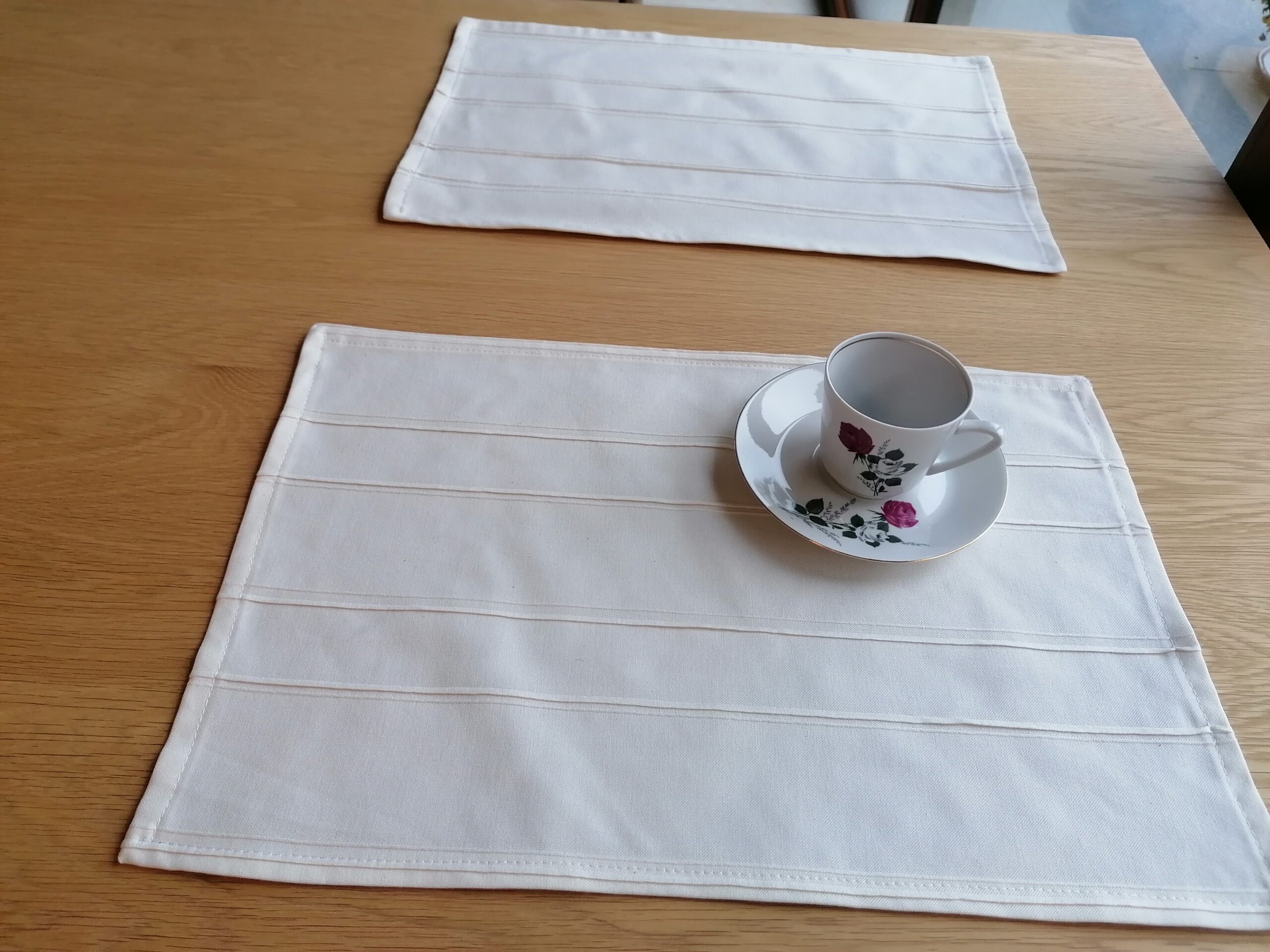 beige placemat met opliggende strepen - Afbeelding 2