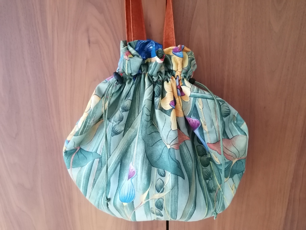fleurige gebloemde tas met trekkoord - Afbeelding 4