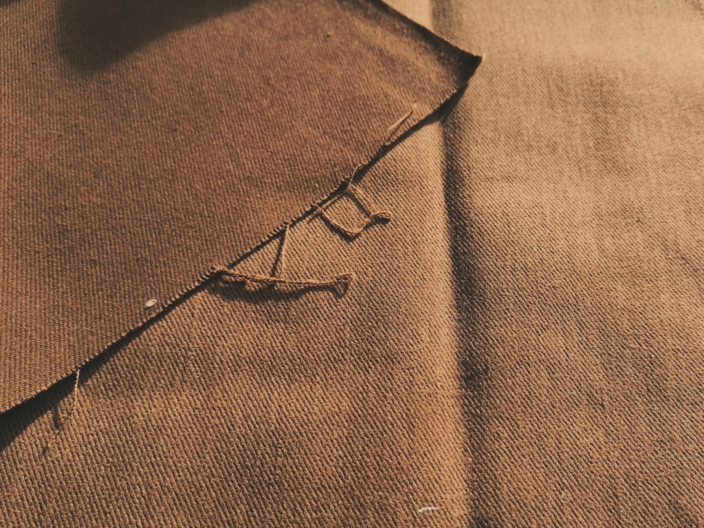 Zachte opgewolde jeans oranjebruin 1,25 m - Afbeelding 2