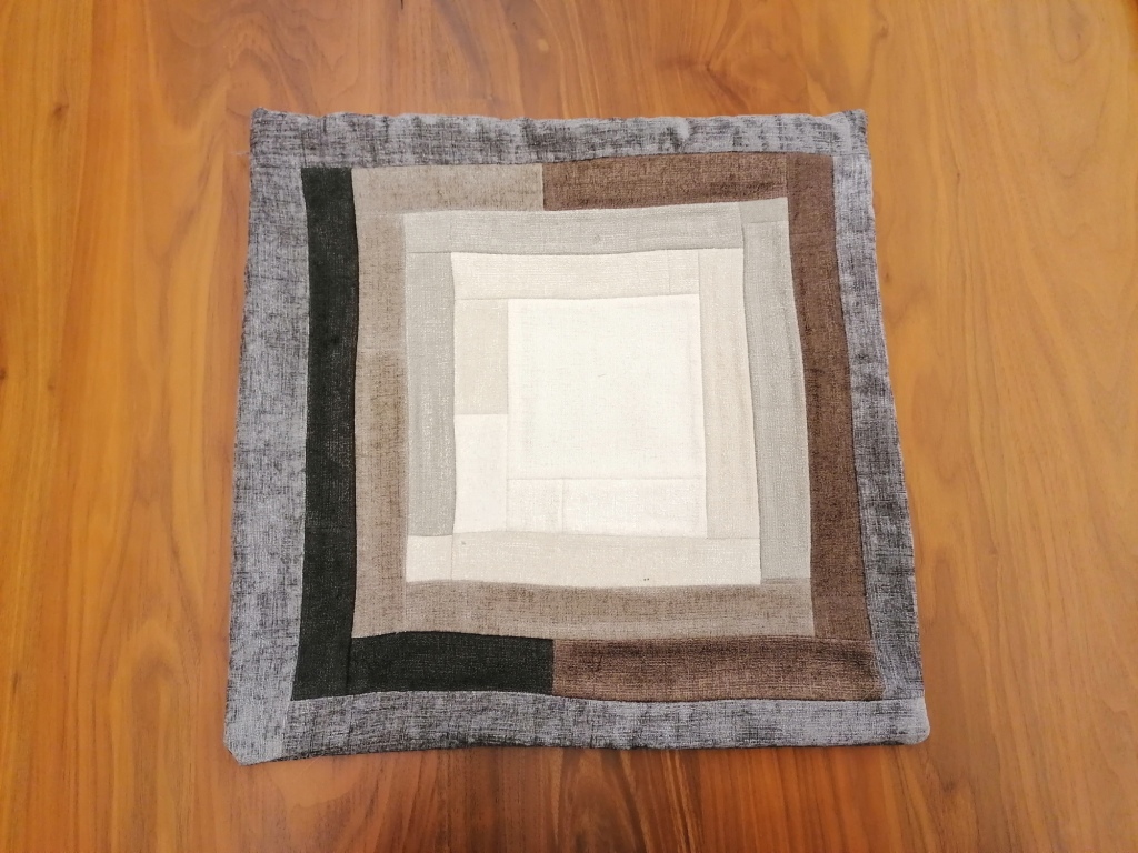 VERKOCHT fluwelen patchwork kussenhoes 50/50cm