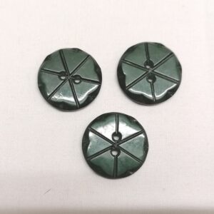 groene vintage knoop 22mm 3 stuks