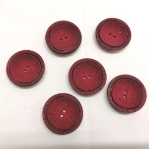 rode vintage knoop 34mm 5 stuks