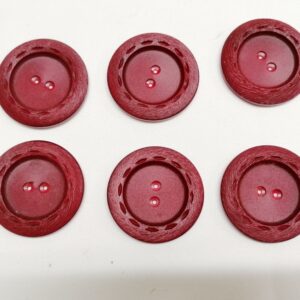 grote rode vintage knoop 45mm 6 stuks