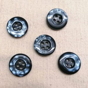 blauw cat-eye knoop 19mm 5 stuks