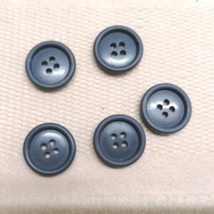 grijze vintage knoop 19mm 5 stuks