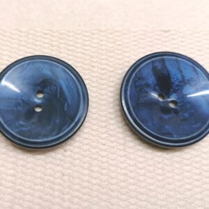 grote blauwe vintage knoop 30mm 2 stuks