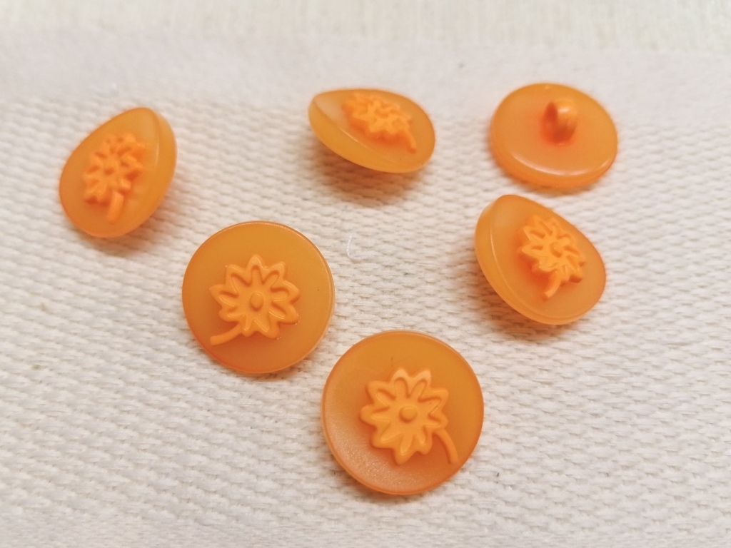 oranje kopen met blad 18mm 6 stuks