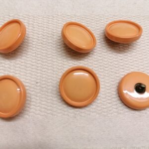 oranje vintage knoop 19mm 6 stuks