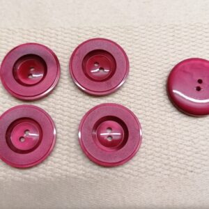 rode knopen matte rand 22mm 5 stuks