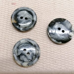 grijs gevlekte knopen 20mm 3 stuks