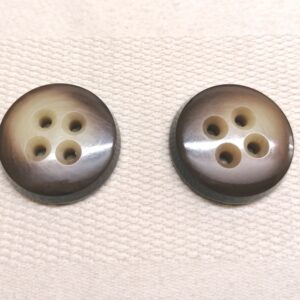 vintage bruin gemeleerde knoop 30mm 3 stuks
