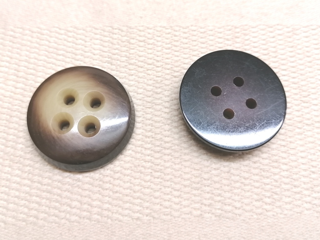 vintage bruin gemeleerde knoop 30mm 3 stuks - Afbeelding 2