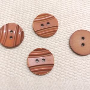 vintage koperoranje knopen 18mm 4 stuks